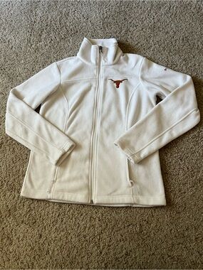 Columbia Texas Longhorns Women’s White Zip Up Fleece Jacket